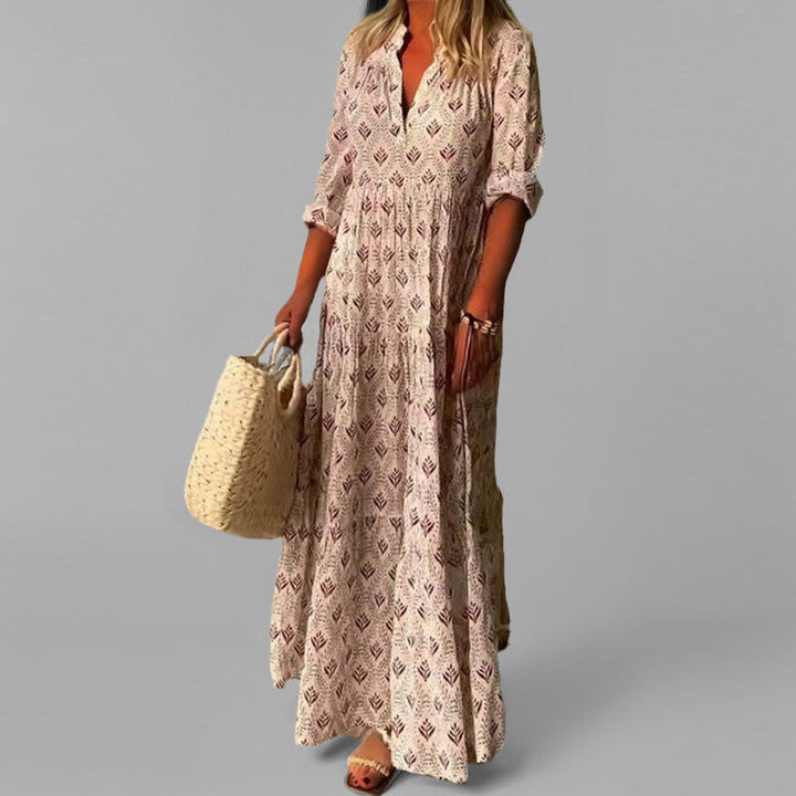 Cassandra | Women's Boho V-Neck Maxi Dress