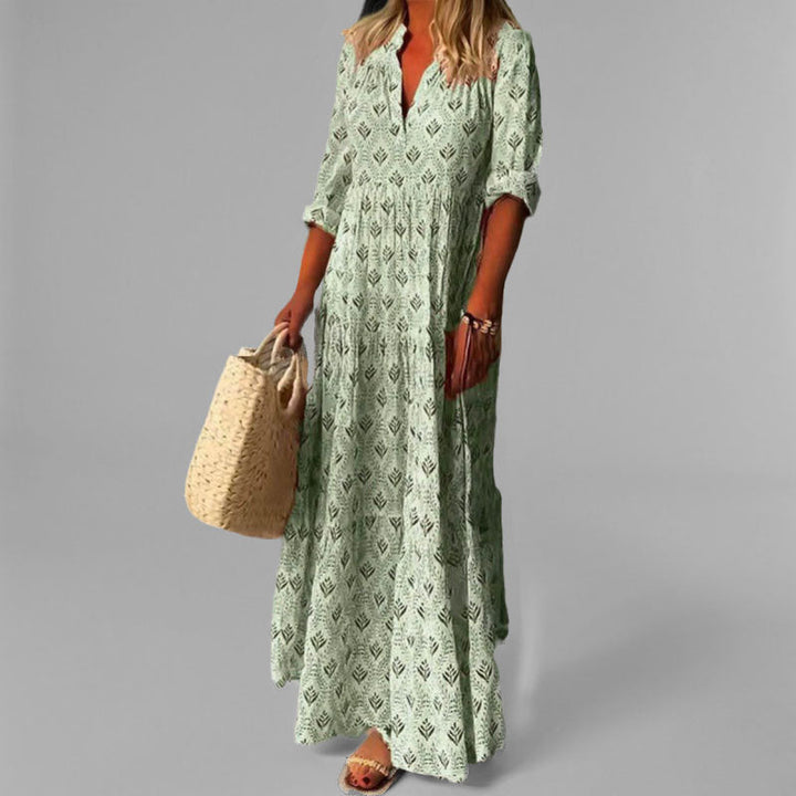 Cassandra | Women's Boho V-Neck Maxi Dress