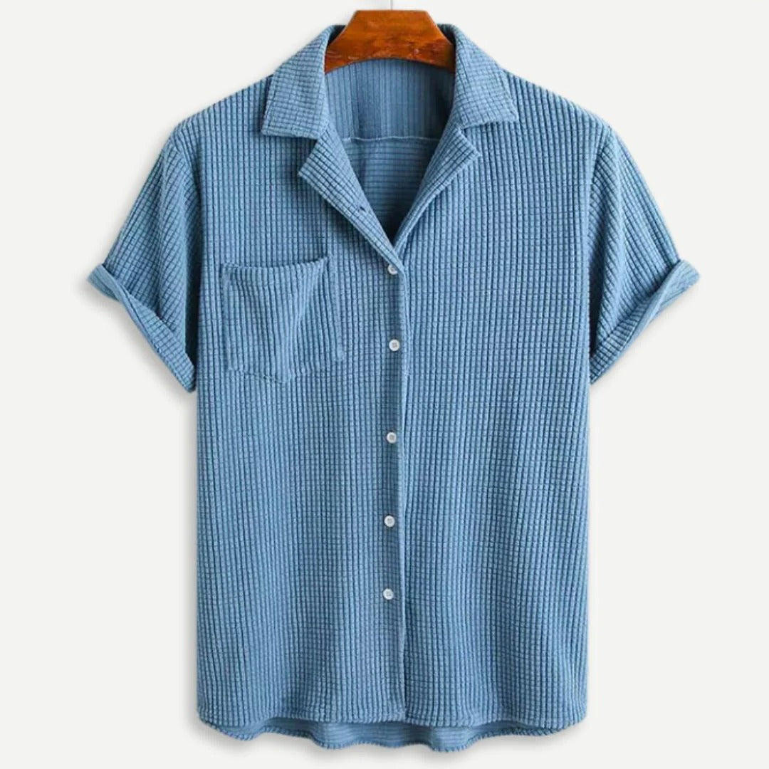 Men's Casual Waffle Knit Shirt