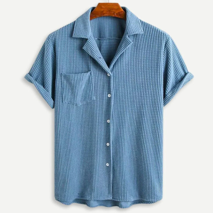 Men's Casual Waffle Knit Shirt