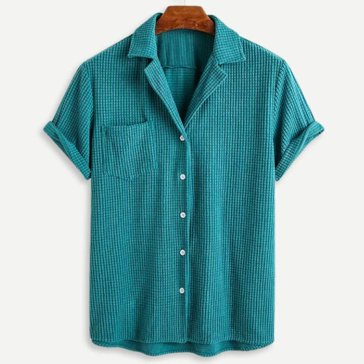 Men's Casual Waffle Knit Shirt