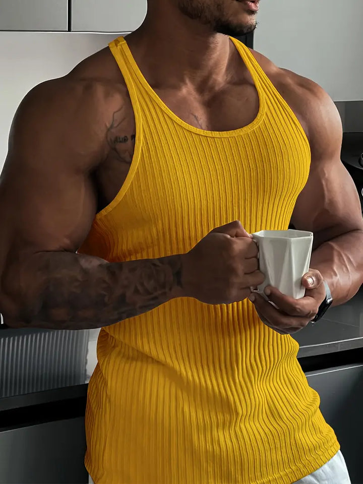 Michael | Men's Sleeveless Workout Body Fit Round Neck Shirt