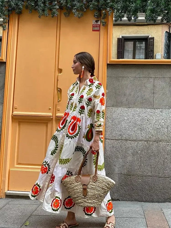 Charity | Women's Floral Long Sleeve Maxi Dress