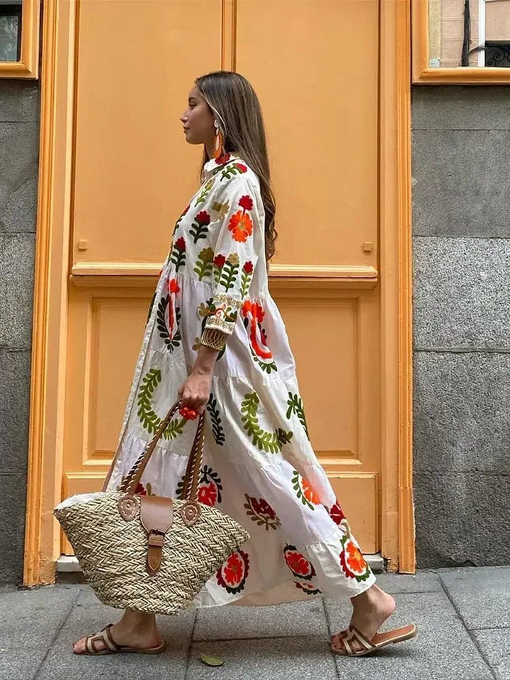 Charity | Women's Floral Long Sleeve Maxi Dress