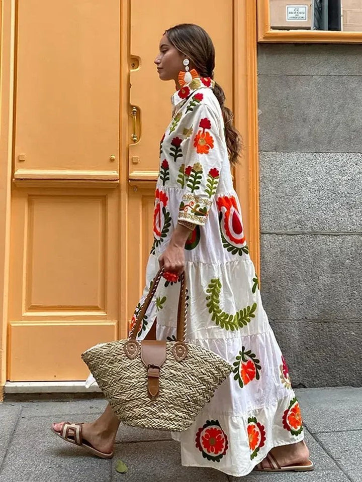 Charity | Women's Floral Long Sleeve Maxi Dress