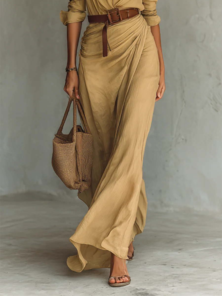 Cheri | Women's Stylish Belted Maxi Dress