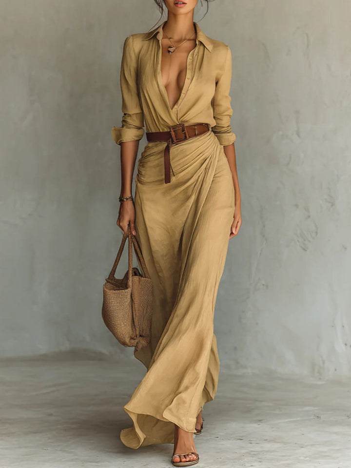 Cheri | Women's Stylish Belted Maxi Dress