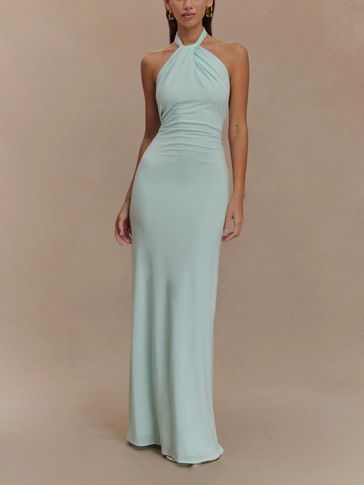 Claire | Women's Halter Neck Bodycon Maxi Dress