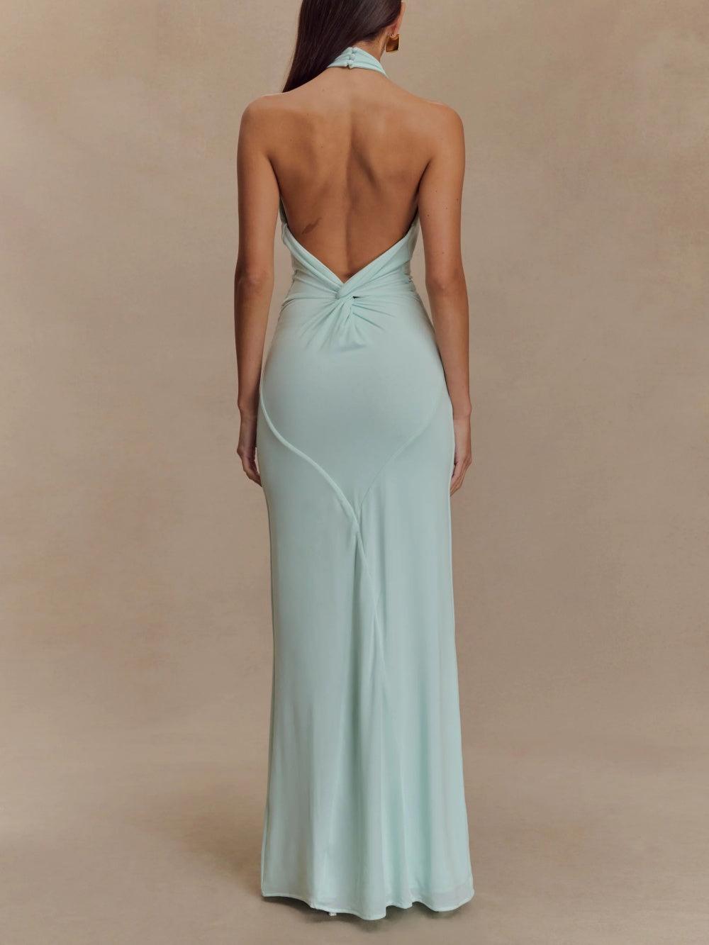 Claire | Women's Halter Neck Bodycon Maxi Dress