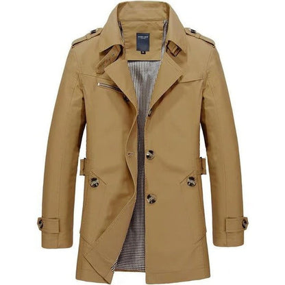 Trenchcoat för herr med skärp och justerbar passform för hösten
