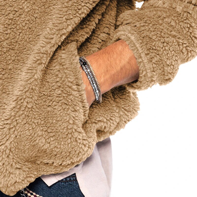 Men's Cozy Fleece Hooded Vest with Zipper Closure