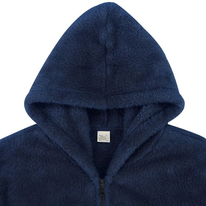 Men's Cozy Fleece Hooded Vest with Zipper Closure