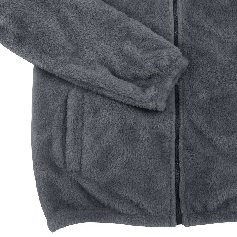 Men's Cozy Fleece Hooded Vest with Zipper Closure