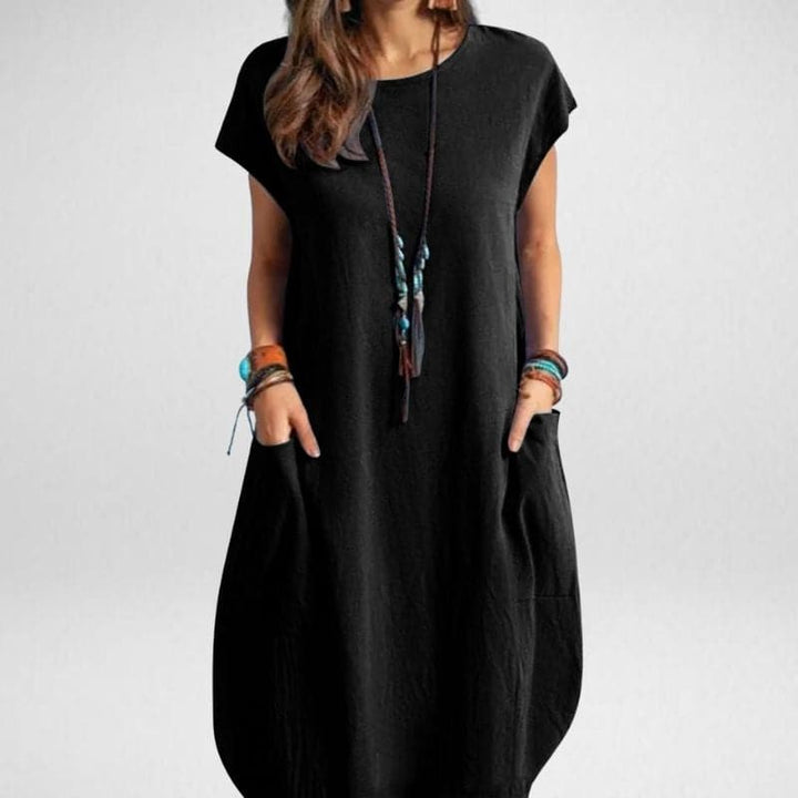 Courtney | Women's Casual Midi T-Shirt Dress