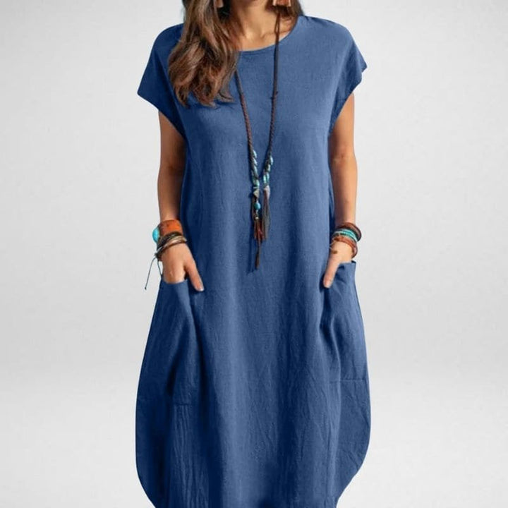 Courtney | Women's Casual Midi T-Shirt Dress