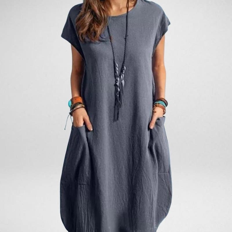 Courtney | Women's Casual Midi T-Shirt Dress