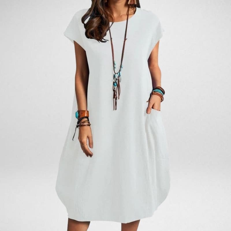 Courtney | Women's Casual Midi T-Shirt Dress