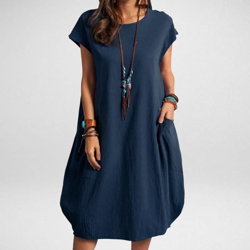Courtney | Women's Casual Midi T-Shirt Dress