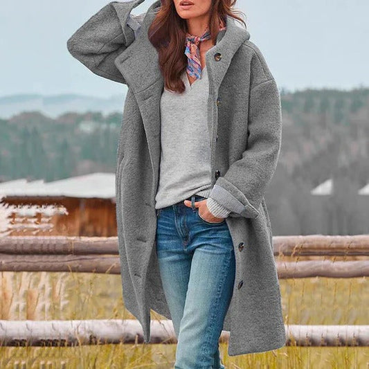 Women's Insulated Winter Jacket with Stand Collar and Zip