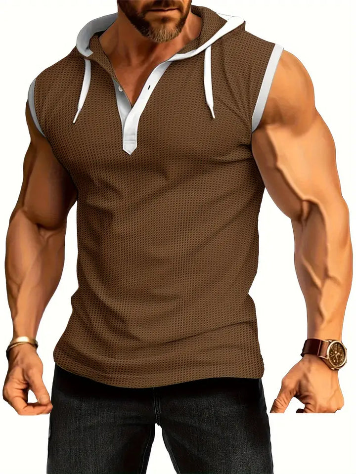 James | Men's Sleeveless Hooded Muscle Shirt