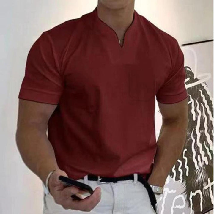 Liam | Men's Elegant Casual Short Sleeve V-neck T-shirt for Comfort and Style