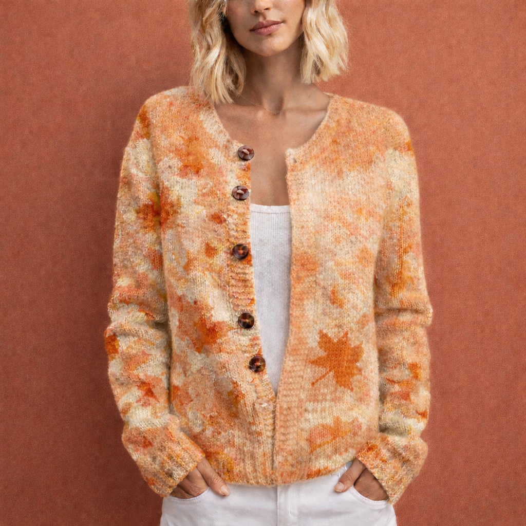 Women's Floral Pattern Cardigan – Cozy and Stylish
