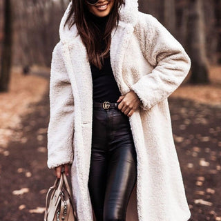 Women's Stylish Long Hooded Teddy Coat