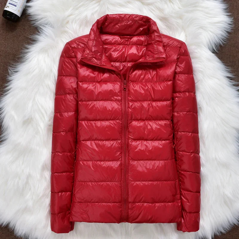 Women's Foldable Hooded Jacket with Long Sleeves