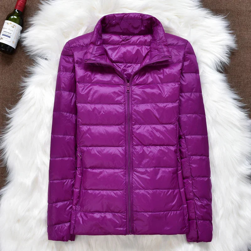 Women's Foldable Hooded Jacket with Long Sleeves