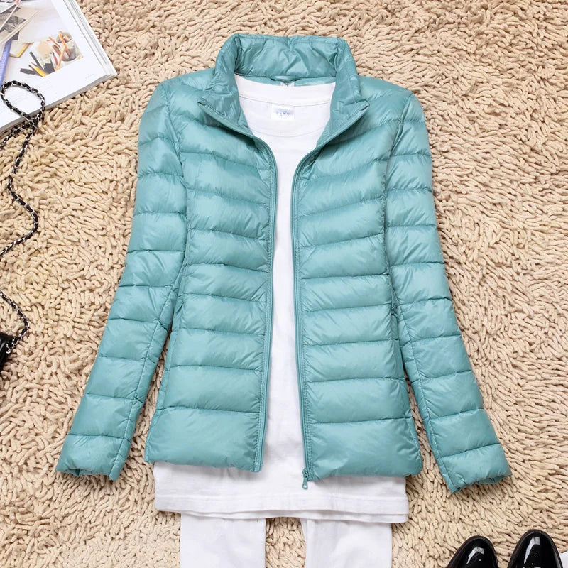 Women's Foldable Hooded Jacket with Long Sleeves