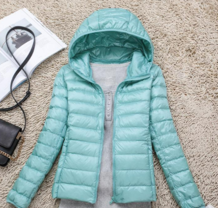 Women's Foldable Hooded Jacket with Long Sleeves