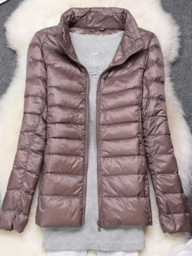 Women's Foldable Hooded Jacket with Long Sleeves