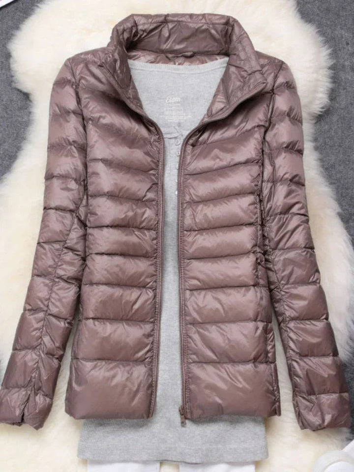 Women's Foldable Hooded Jacket with Long Sleeves