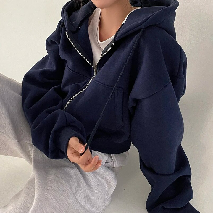 Women's Oversized Zip Hoodie - Ultimate Comfort and Style