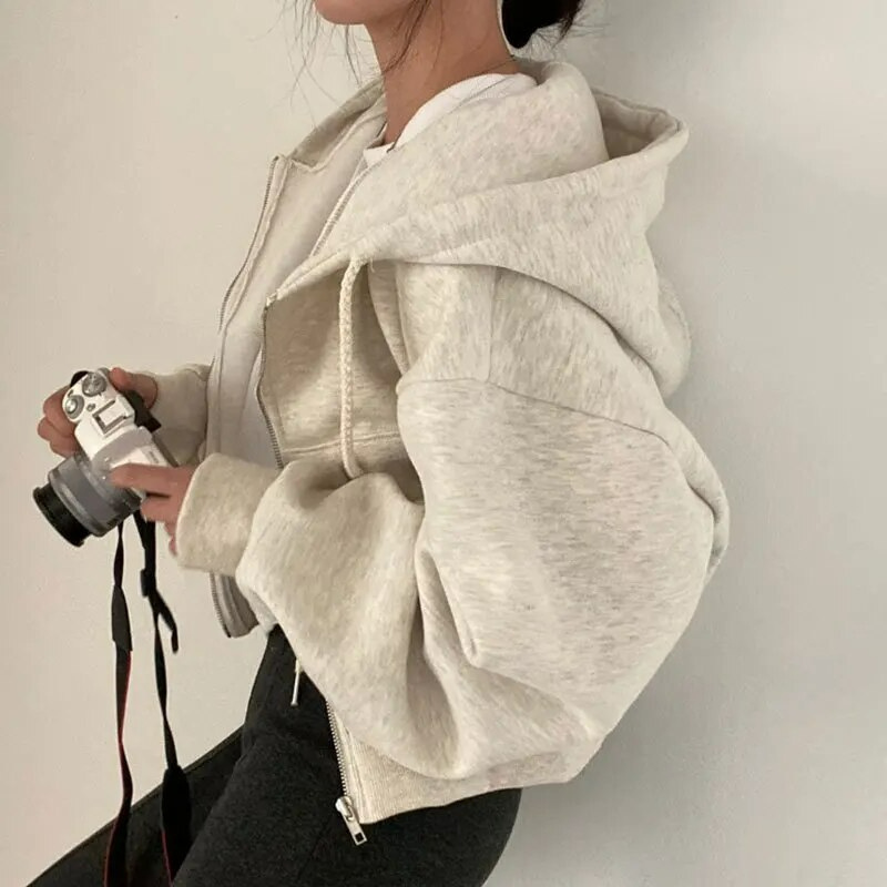 Women's Oversized Zip Hoodie - Ultimate Comfort and Style