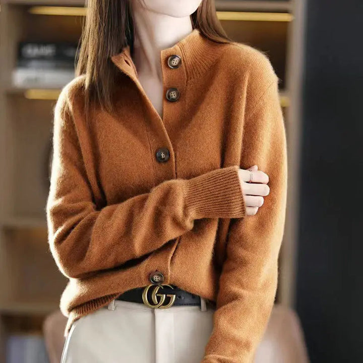Women's Stylish Knitted Cardigan with Buttons