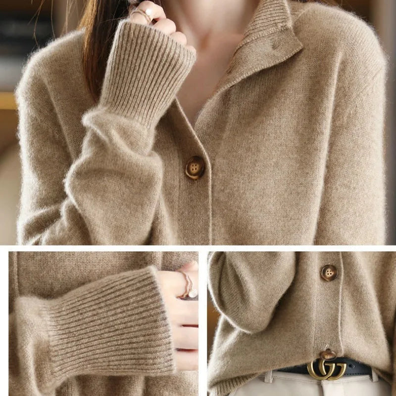 Women's Stylish Knitted Cardigan with Buttons