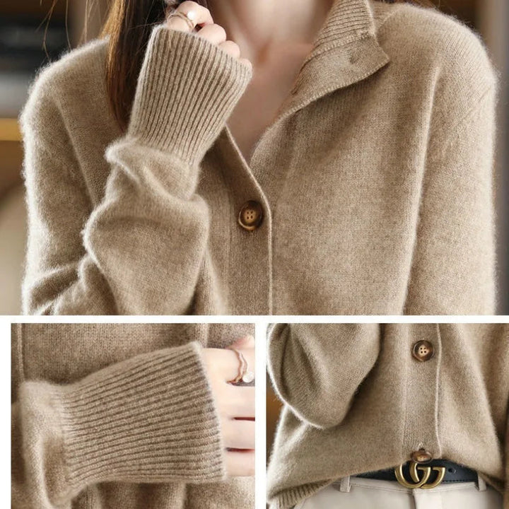 Women's Stylish Knitted Cardigan with Buttons