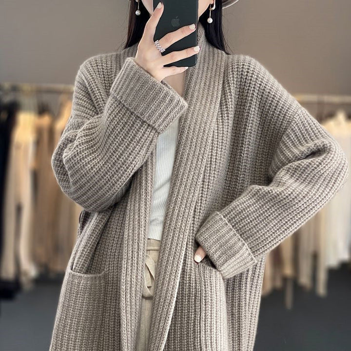 Women's Stylish Long Sleeve Open Front Winter Cardigan