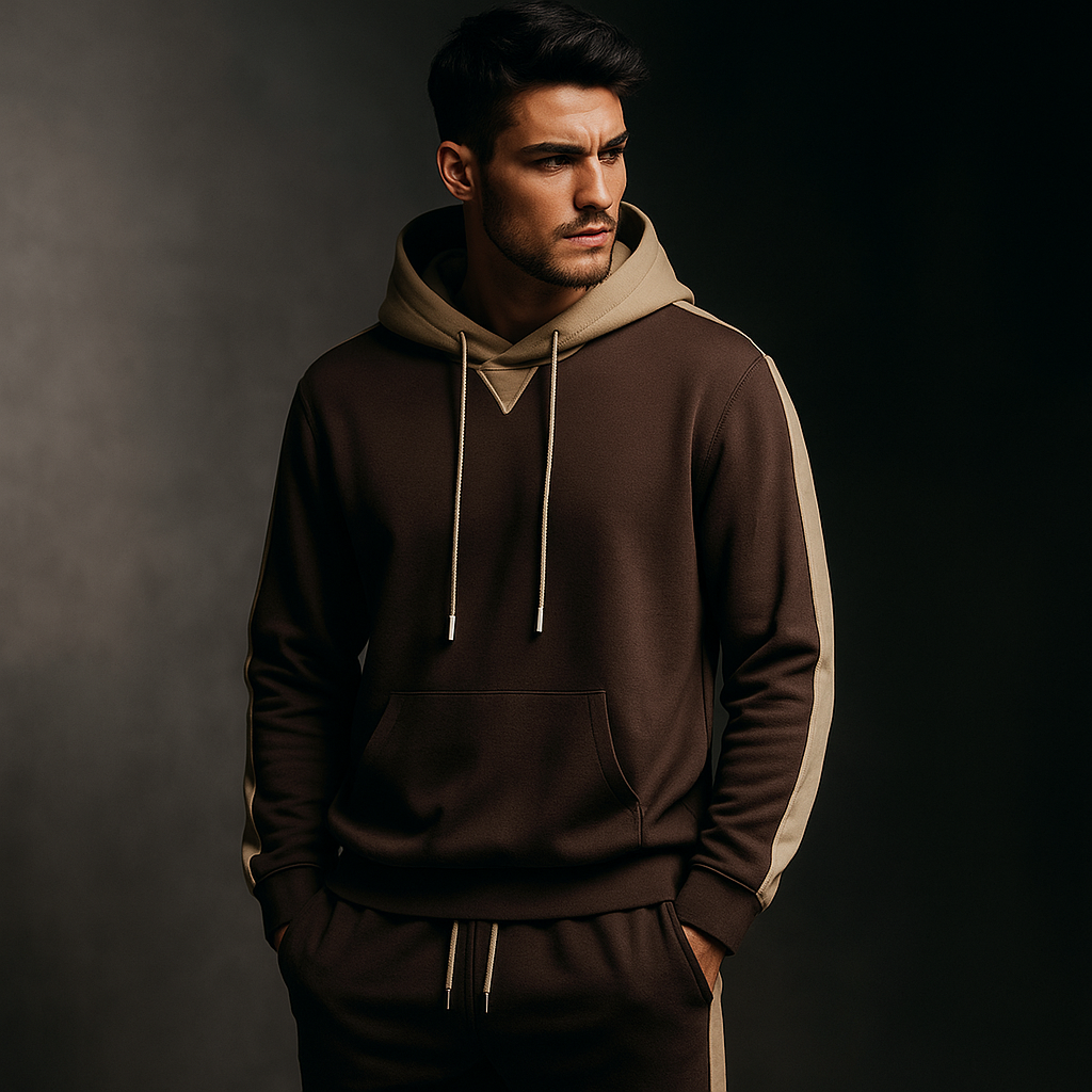 Darryl | Men's Color Block Hoodie and Tracksuit Set