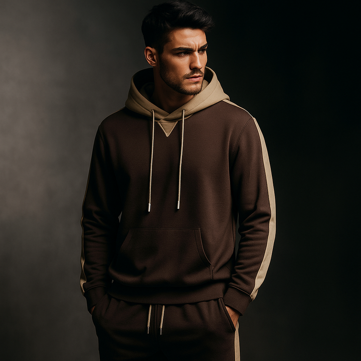 Darryl | Men's Color Block Hoodie and Tracksuit Set