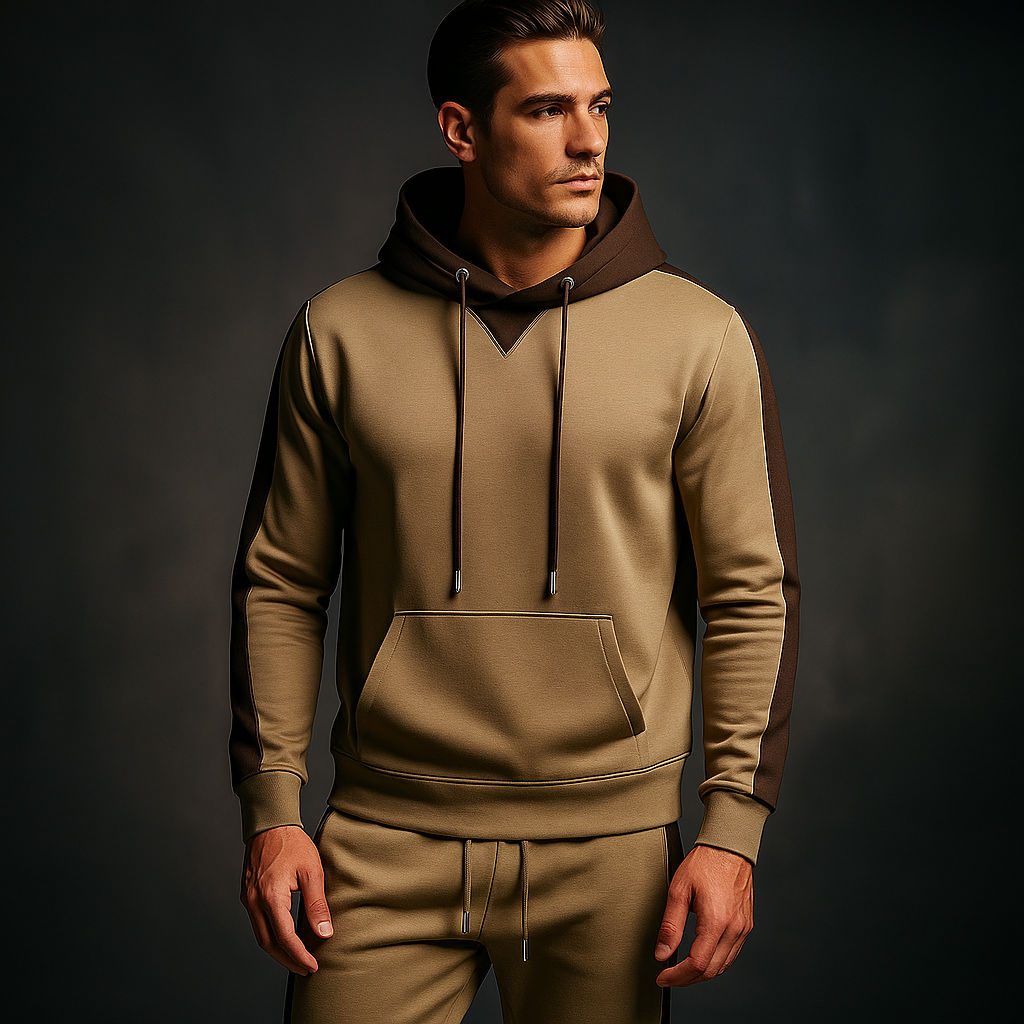 Darryl | Men's Color Block Hoodie and Tracksuit Set