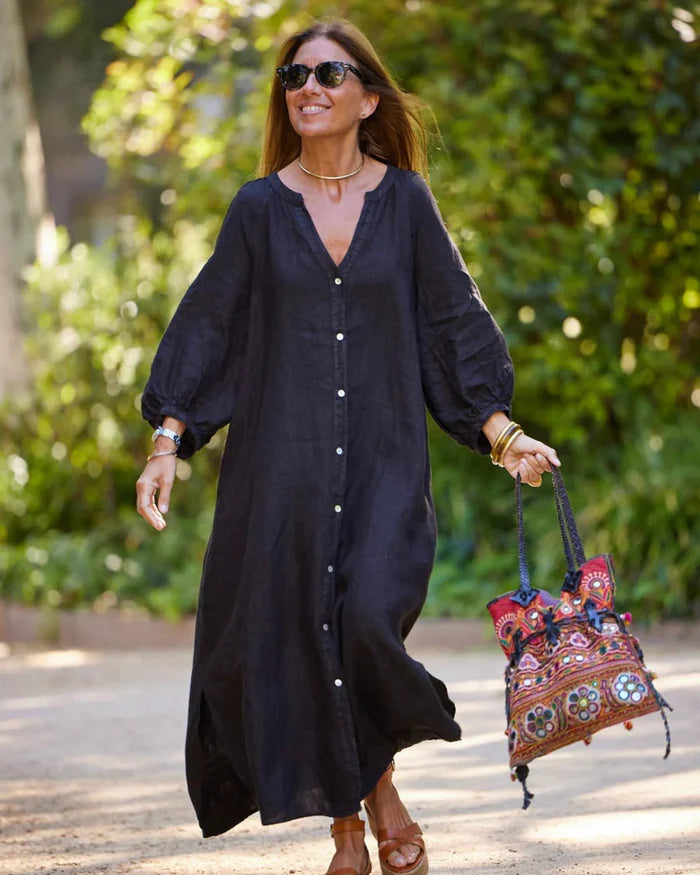 Dawn | Women's Stylish Button-Down Maxi Dress