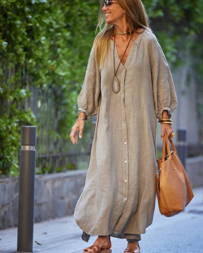 Dawn | Women's Stylish Button-Down Maxi Dress