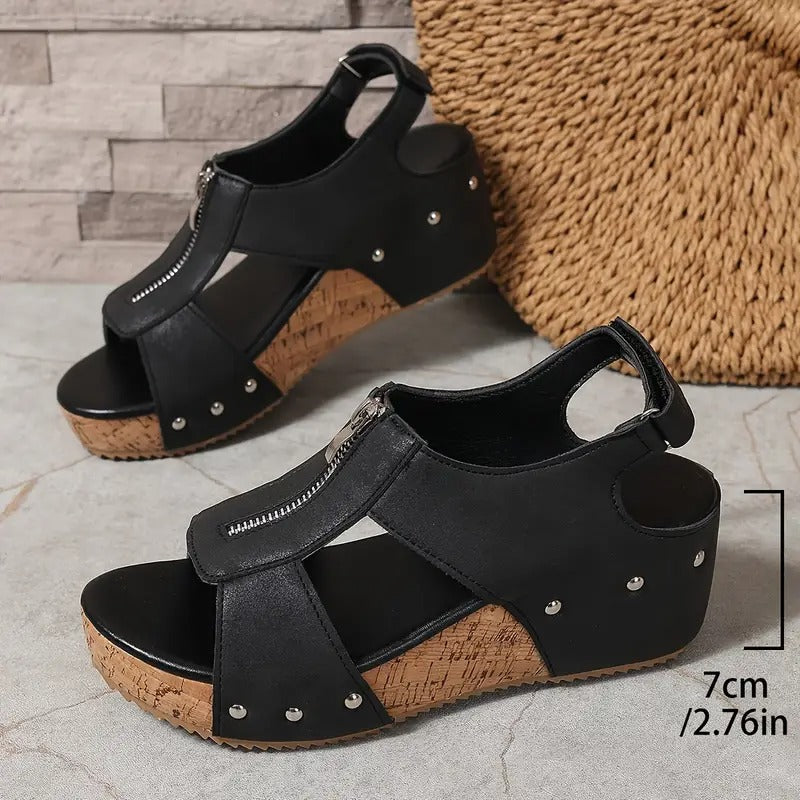 Camila | Women's Stylish Retro Wedge Sandals