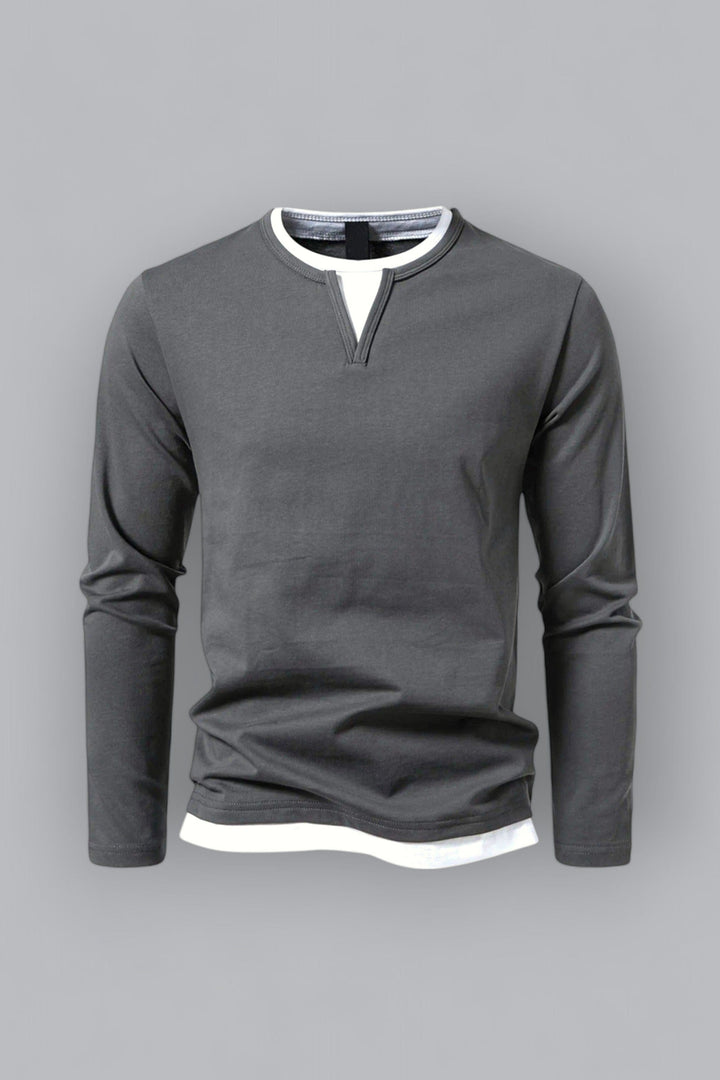 Men's Long Sleeve Henley Shirt