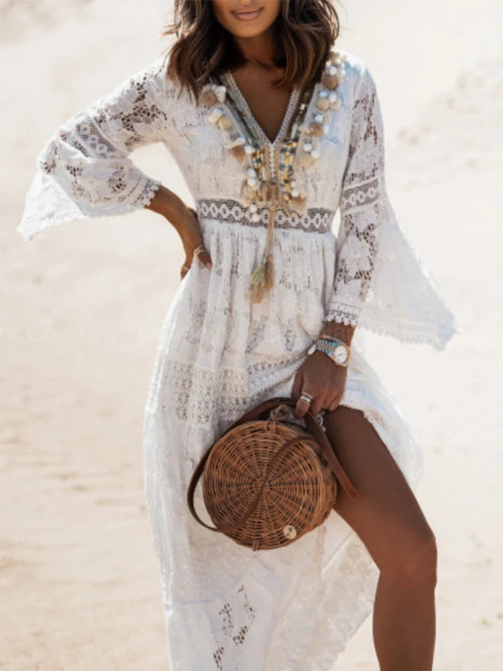 Doris | Women's Lace V-Neck Maxi Dress