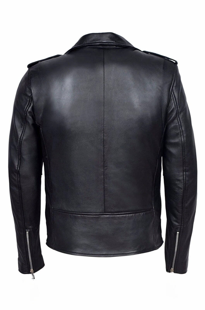 Men's Classic Leather Biker Jacket