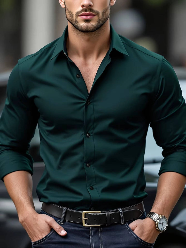 Men's Cuffed Button Down Shirt