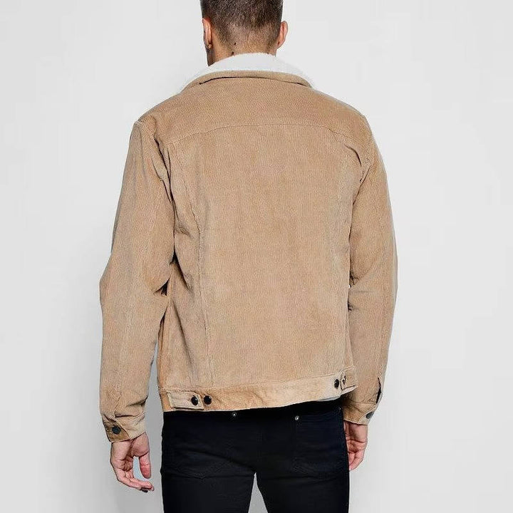 Men's Corduroy Jacket with Sherpa Lining